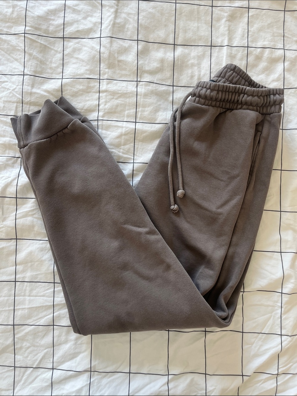 Zara Taupe Drawstring Sweatpants